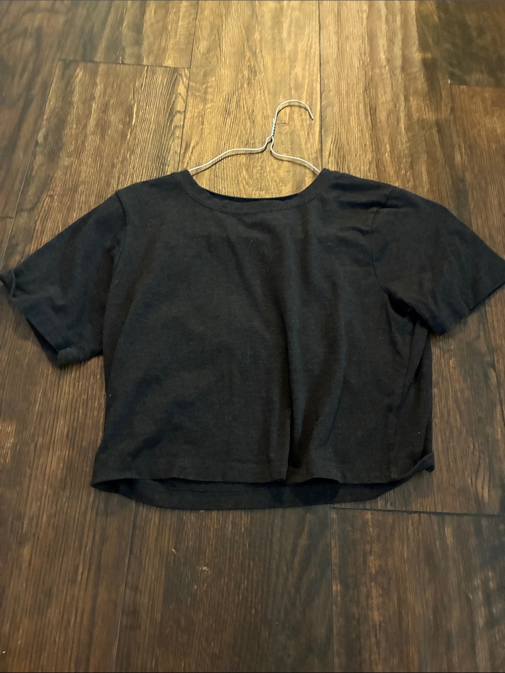 Women’s Dark Grey Crop Tee - Unbranded